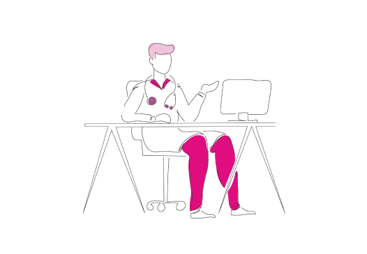 Médecin en téléconsultation