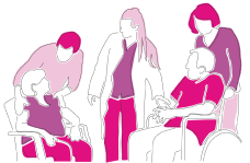 Personne aidant en ehpad